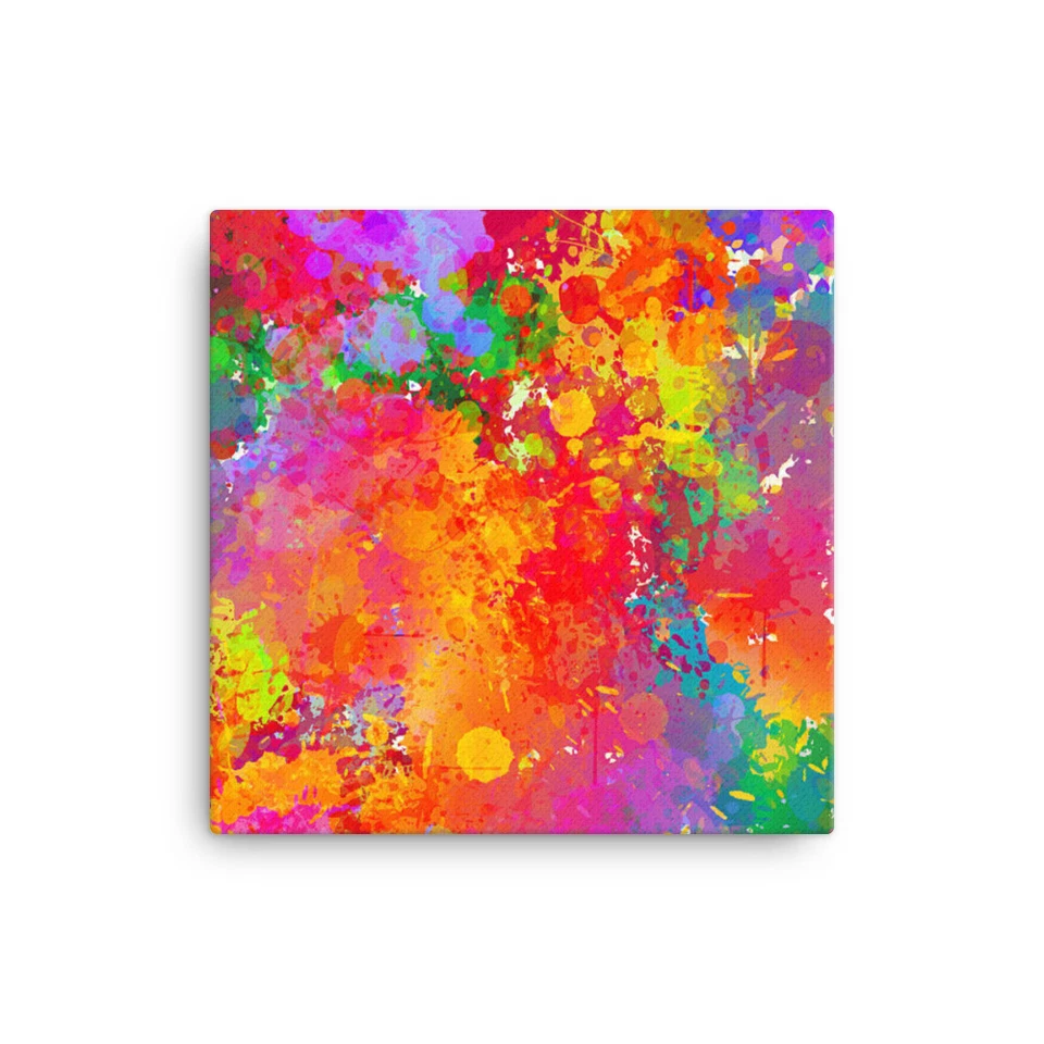 Uplift Abstract Colourful Painting Wall Art Hanging Framed Canvas Home Decor - Image 1 of 1