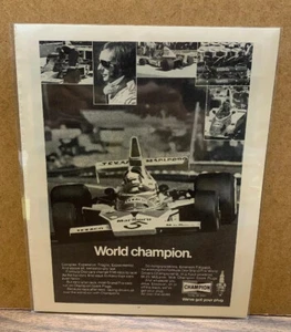 1975 CHAMPION SPARK PLUGS Print Ad EMERSON FITTIPALDI World Champion (MH216) - Picture 1 of 7