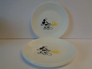 4 Corelle Mickey Mouse Luncheon Plates 8-1/2" Diameter Oh Boy New with Tags - Picture 1 of 3