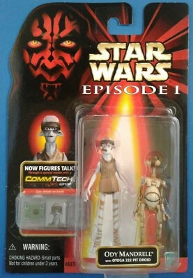 Star Wars TPM Ody Mandrell con Otoga 222 Pit Droid, Tarjeta Roja, Ep1 Foto 1 de 4