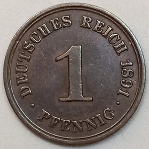 1891-A Germany 1 Pfennig - Picture 1 of 2