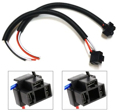 Extension Wire Pigtail Female P A 9003 H4 Two Harness Head Light Connector Plug - Image 1 of 4