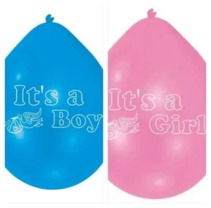 10 x Baby Balloons / Baby Boy Blue Balloons / Baby Girl Pink Balloons - Picture 1 of 5