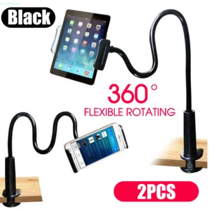 2X 360°Rotating Tablet Stand Holder Lazy Bed Desk Mount Phone Clamp for Samsung - Picture 1 of 7