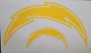2 Los Angeles LA Chargers Vinyl Decals Car Truck Window Laptop Cornhole Boards - Picture 1 of 2