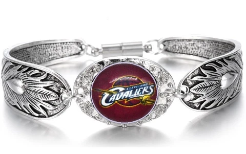 Cleveland Cavaliers Women's Sterling Silver Bracelet Basketball w Gift Pkg D3 Cover