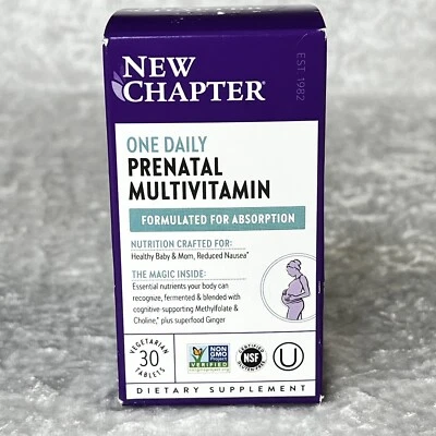 全新 Chapter One 每日产前多种维生素 30 件有效期至 2025 年 9 月 — 第 1/4 张图片