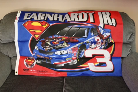 Dale Earnhardt Jr Nascar Vintage 1999 BGN Superman Flag 42x28 Cover