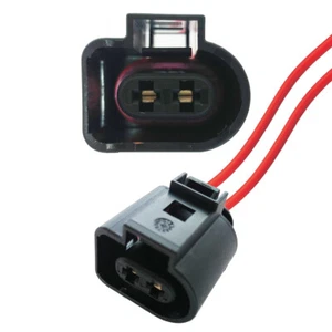 Connettore auto - AMP Tyco VAG 2-pin with cable (FEMALE) 1J0973722, 1J0 973 722 - Picture 1 of 3