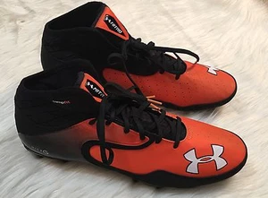 UNDER ARMOUR Nitro Icon Mid Football Stollen Schuhe orange/schwarz Comp Fit Gr. 15 - Bild 1 von 7