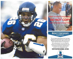 Robert Smith signed Minnesota Vikings football 8x10 photo Beckett COA proof. - Picture 1 of 3