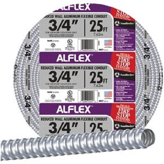 Aluminum Flexible Conduit No 55082321 Southwire Company 3pk
