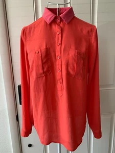 Damen ANN TAYLOR LOFT hellrot rosa Langarmshirt Größe SP - Bild 1 von 12