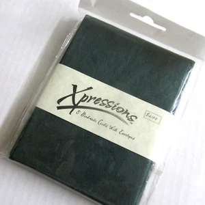 Handmade Paper Cards and Envelopes Set of 8 by Xpressions Dk Green Mulberry NIP - Picture 1 of 7
