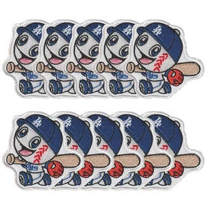 10 pcs Los Angeles Dodgers Cute Baseball Logo Size 3.0"x3.0" Sew Iron on Patches - Picture 1 of 12