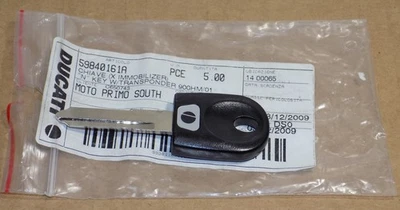 Key Blank w Transponder Ducati 1098 Monster S2R1000 800SS ST4 GT Hypermotard NEW - Image 1 of 2