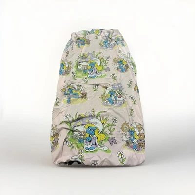 Peyo Smurfette Smurfs Pink Twin FITTED Bed Sheet GORGEOUS Vintage 1983 - Image 1 of 4