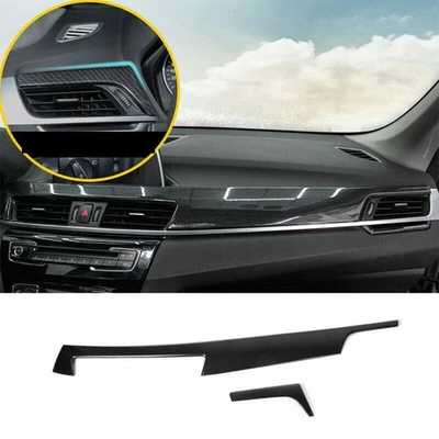 Tira de instrumentos de consola central de fibra de carbono ABS para BMW X1 F48 2016-2022 Foto 1 de 4