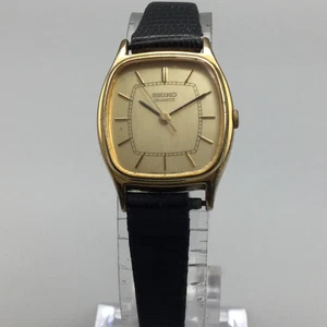 Reloj Seiko Vintage 21mm Tono Dorado Correa Cuero 3421-5129 Batería Nueva - Imagen 1 de 14