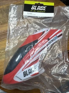 BLADE STOCK CANOPY 300 X BLH4542 RED/ Black/ White - Picture 1 of 2