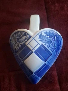 Bing & Grondahl Vaso Natalizio Tasca da Parete Agrifoglio Blu Bianco 9205 - Foto 1 di 14