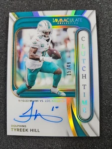🌟 2024 Panini Immaculate Football Clutch Time on Card Auto #/49 Tyreek Hill - Bild 1 von 2