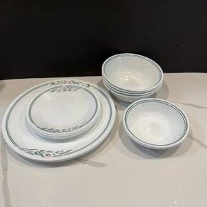 Vajilla vintage Corelle Rosemarie platos de cena y postre cuencos de cereales y frutas - Imagen 1 de 18
