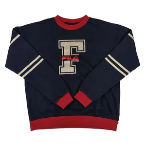 Fila Men’s Navy Crew Neck Sweater Size S Retro Style Classic - Picture 1 of 5