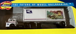 Athearn 93438 HO PA Pennsylvania USPS Cab/Tractor Trailer W/ 28' Pup Trailer NIB - Picture 1 of 5