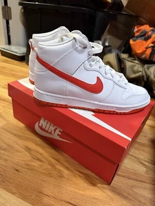 Nike Dunk High Retro White/Picante Red-White DV0828100 Worn - Picture 1 of 9