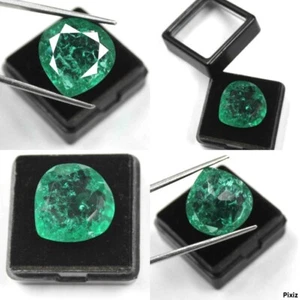 For Birthday Gift Natural AAA+ Green Emerald Gemstone 14-16 Ct Certified NN1012 - Picture 1 of 5