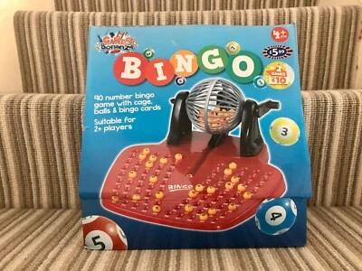Classic Bingo Tumbler Cage [90 Numbered Balls] Game - Lottery Machine with cards - Image 1 of 3