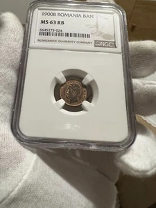 1 Ban 1900 Romania NGC MS63RB - Picture 1 of 4
