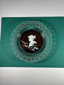 1977 Westmorland Hand Painted, Artist Signed, Cameo Girl Ringed Ashtray/dish - Picture 1 of 4
