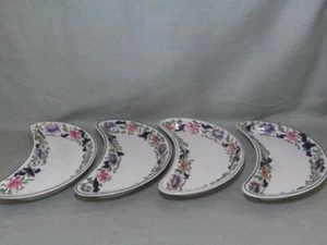 4 Platos de Ensalada Laterales Copeland Spode Cobridge Media Luna Patrón 6439 - Imagen 1 de 6