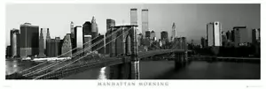 New York : Manhattan Morning - Vista / Door Poster 158cm x 53cm new and sealed - Picture 1 of 1