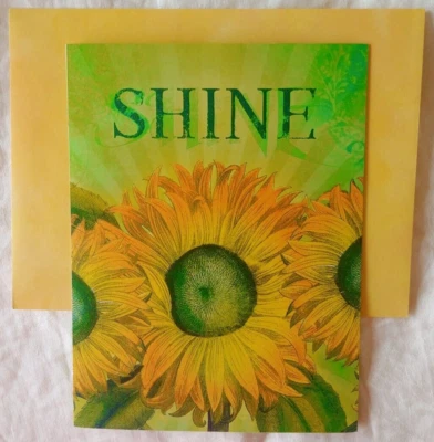 "Shine, Sunny Brighter Day" (1) Leanin Tree Get WelI Card, New With (1) Envelope - Image 1 of 4