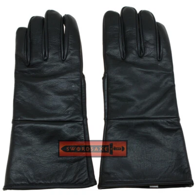 Faux Leather Medieval Renaissance Knight Hunter Archer Gloves LARP Theater - Image 1 of 2