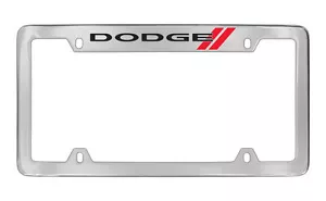 Dodge 2011-16 Chrome Plated Brass Metal License Plate Frame Holder - Foto 1 di 1