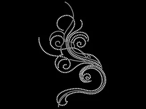 Hotfix diamante lado izquierdo diseño floral plancha para bolso camiseta - regalo de San Valentín - Imagen 1 de 1