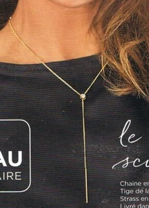 NEW 44cm LDADPR brand sparkling necklace, gold chain with rhinestone - Picture 1 of 6