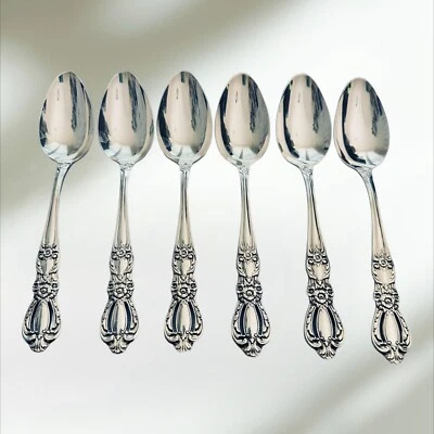 1847 Rogers Bros. Silver Plate GRAND HERITAGE (6) Tablespoons 7.25” 1968 - Image 1 of 3