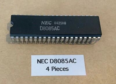 4 x D8085AC ORIGINAL NEC 8-BIT MICRO CPU PROCESSOR CHIPS DIP40 4 pieces unused. - Image 1 of 4