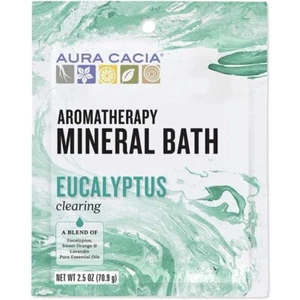 Aura Cacia Aromatherapy Mineral Bath Clearing Eucalyptus, 2.5 oz Case of 6 - Picture 1 of 2