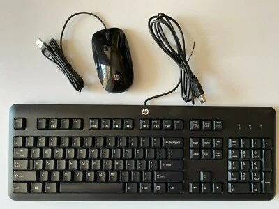 HP Wired USB Keyboard Black, KB57211 & Wired USB Optical Sensor Mouse - Image 1 of 4