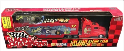 Robert Pressley #29 CartoonNetwork Car/Hauler 1997 Racing Champions 1/64 diecast - Image 1 of 4