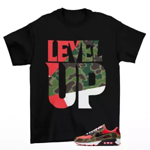 Level Up Sneaker Shirt Black to Match Air Max 90 Reverse Duck Camo CW6024-600 - Picture 1 of 2