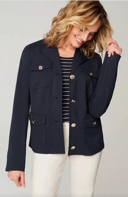 J. Jill ~ 2X ~ NOVA Jaqueta Elegante Wearever Botão-Frente ~ Nova Com Etiqueta $139 (1x8/1M15) - Imagem 1 de 4