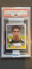 2002 2003 Panini Futebol stickers #306 RC Cristiano Ronaldo ROOKIE PSA EX-MT 6