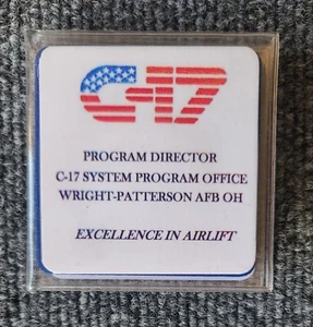 C-17 GLOBEMASTER CHALLENGE COIN USAF AIR FORCE SYSTEM PROGRAM OFFICE SPO BOEING - Picture 1 of 9